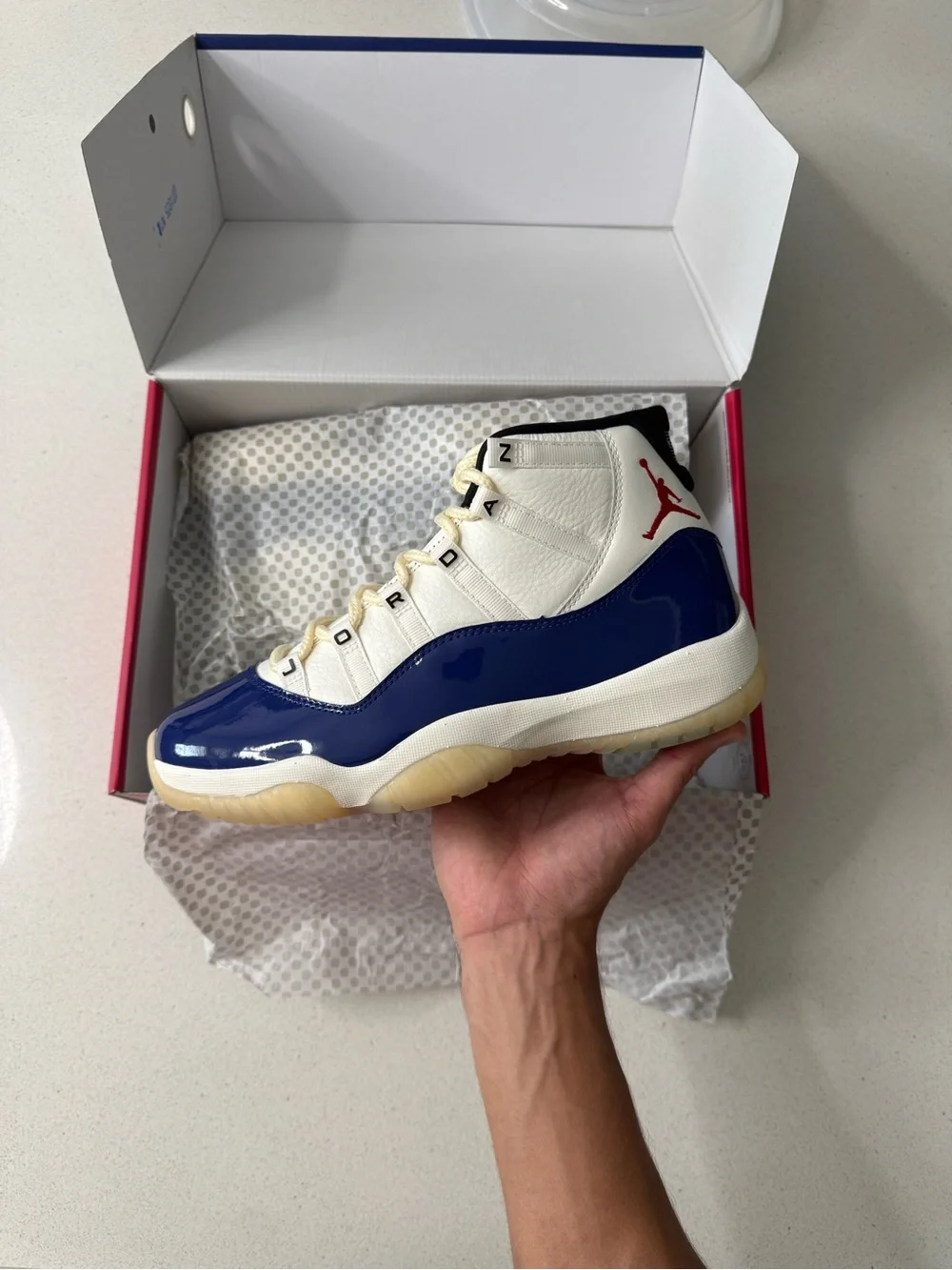 Jordan Blue and White Sneaker Box